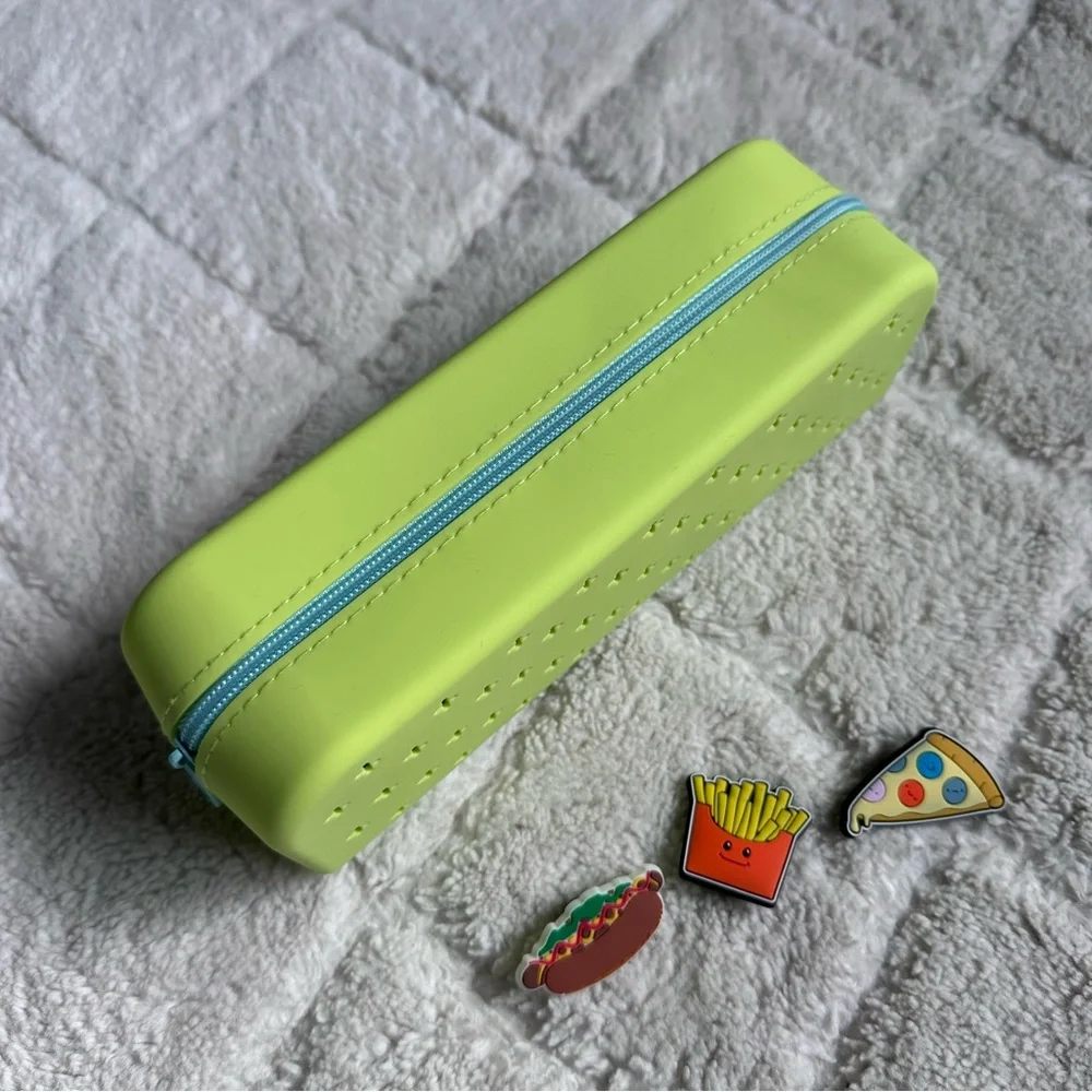 UP & UP | Silicone Charm Pencil Pouch Green With Charms